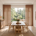 Liz Linen S-fold Curtains with Snap Tape - Lora Track