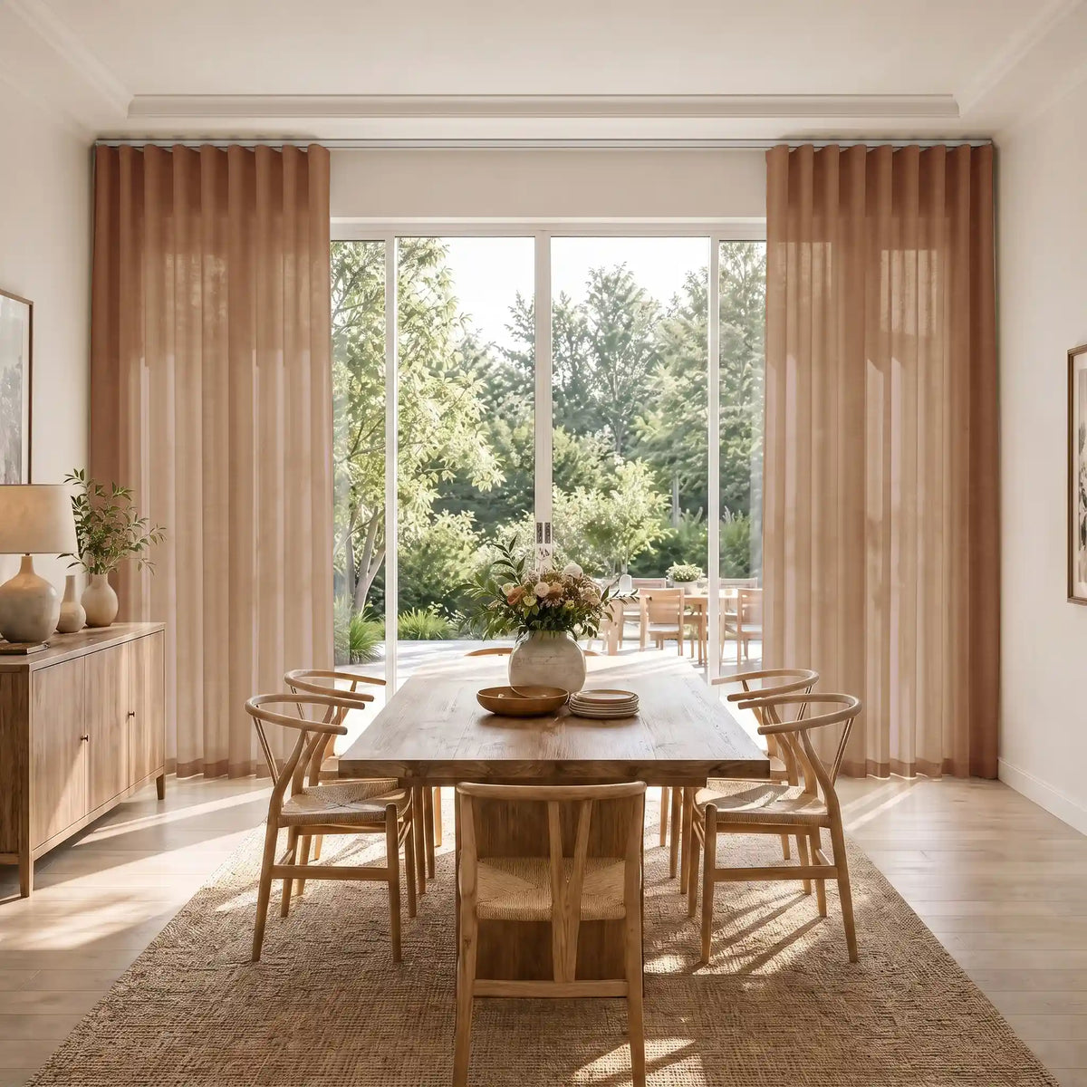 Liz Linen S-fold Curtains with Snap Tape - Lora Track