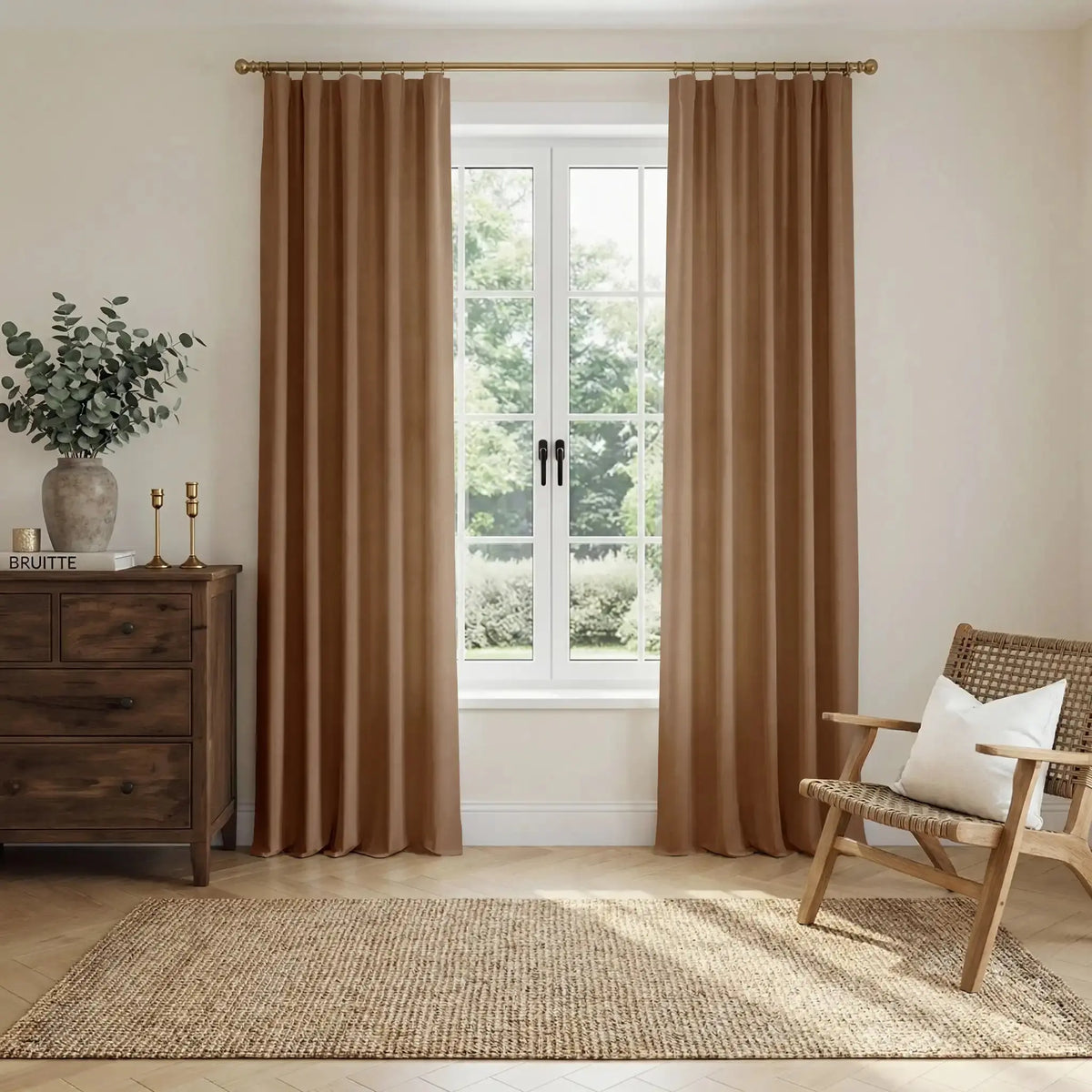 Liz Linen Soft Top Curtains