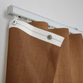 Liz Linen Ripple Fold Drapery with Snap Tape - Lora Track- -TWOPAGES