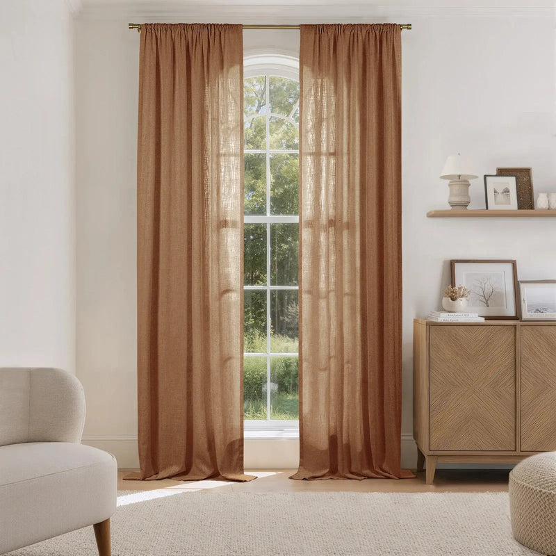 Liz Linen Soft Top Curtains