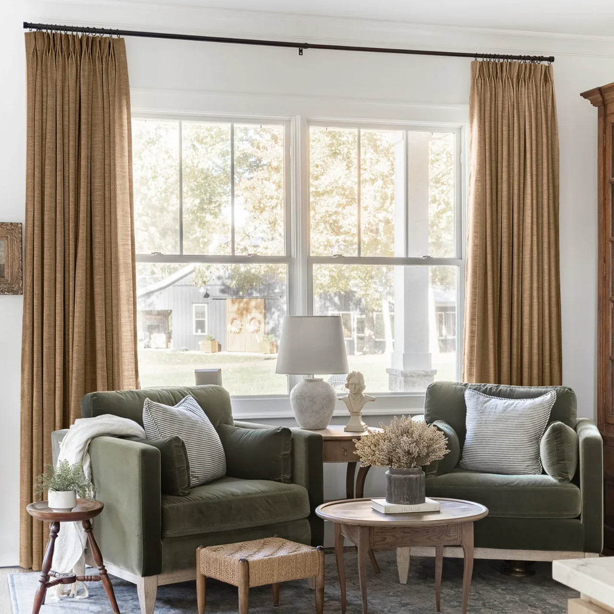 Liz Linen Pleated Curtains