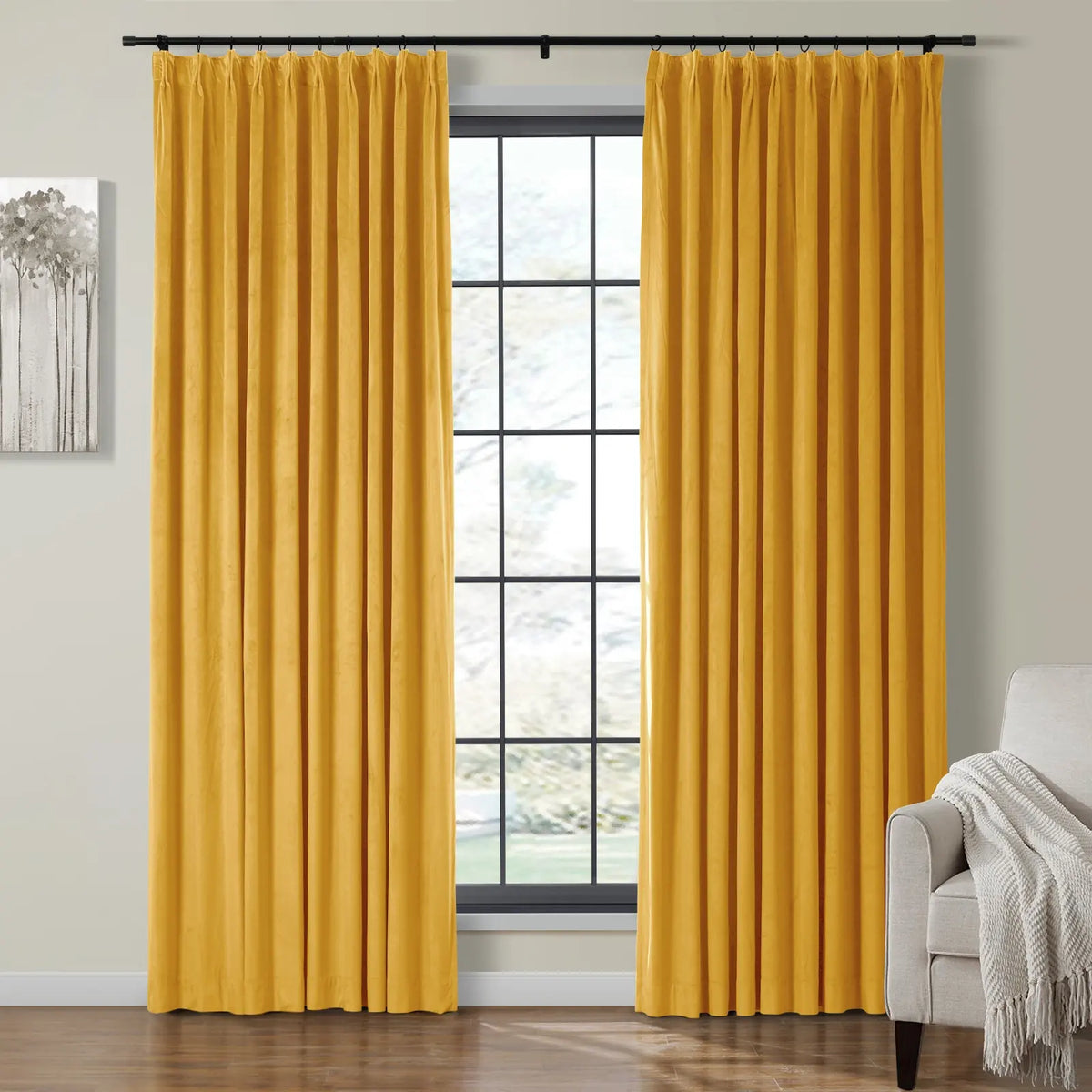 Birkin Velvet Pleated Curtains