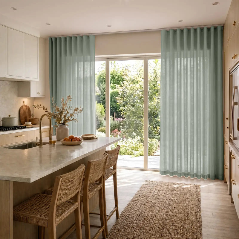 Liz Linen S-fold Curtain with Belt Hook - Lora Track