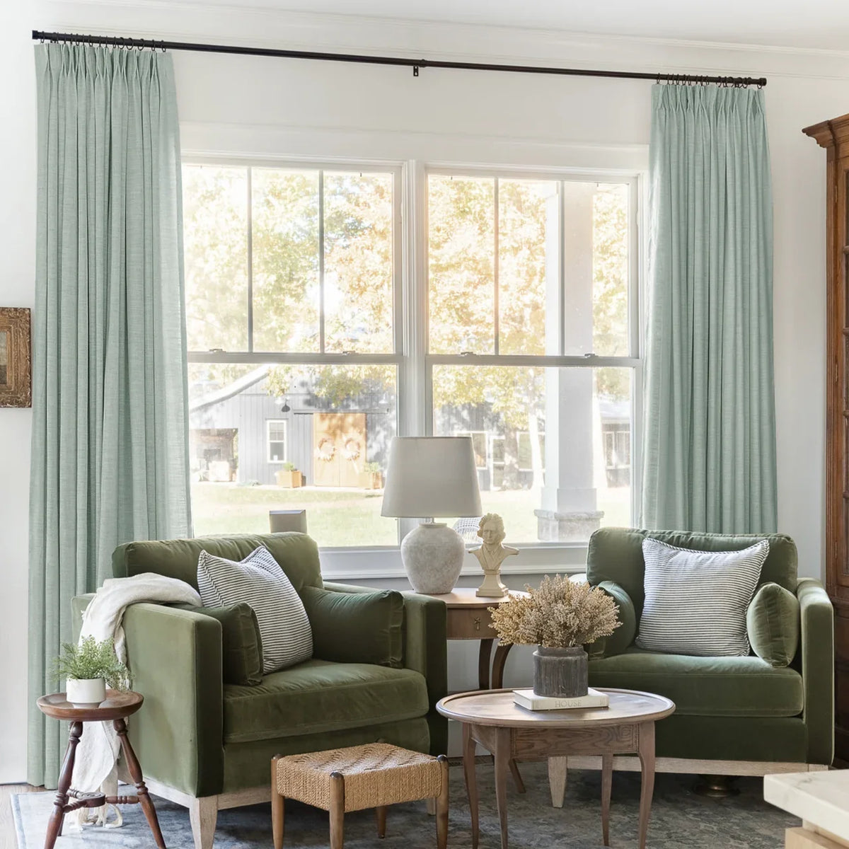 Liz Linen Pleated Curtains