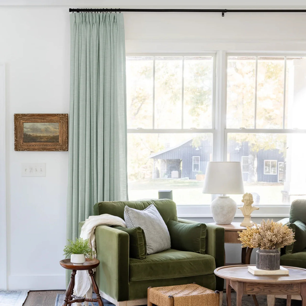 Liz Linen Pleated Curtains