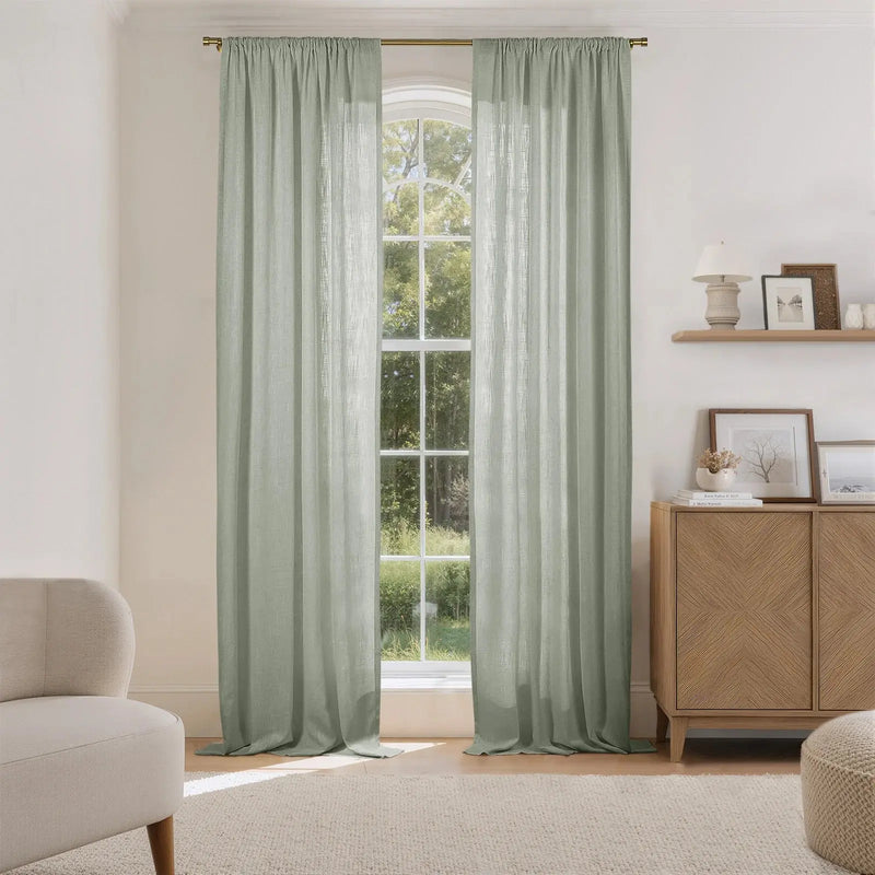 Liz Linen Soft Top Curtains