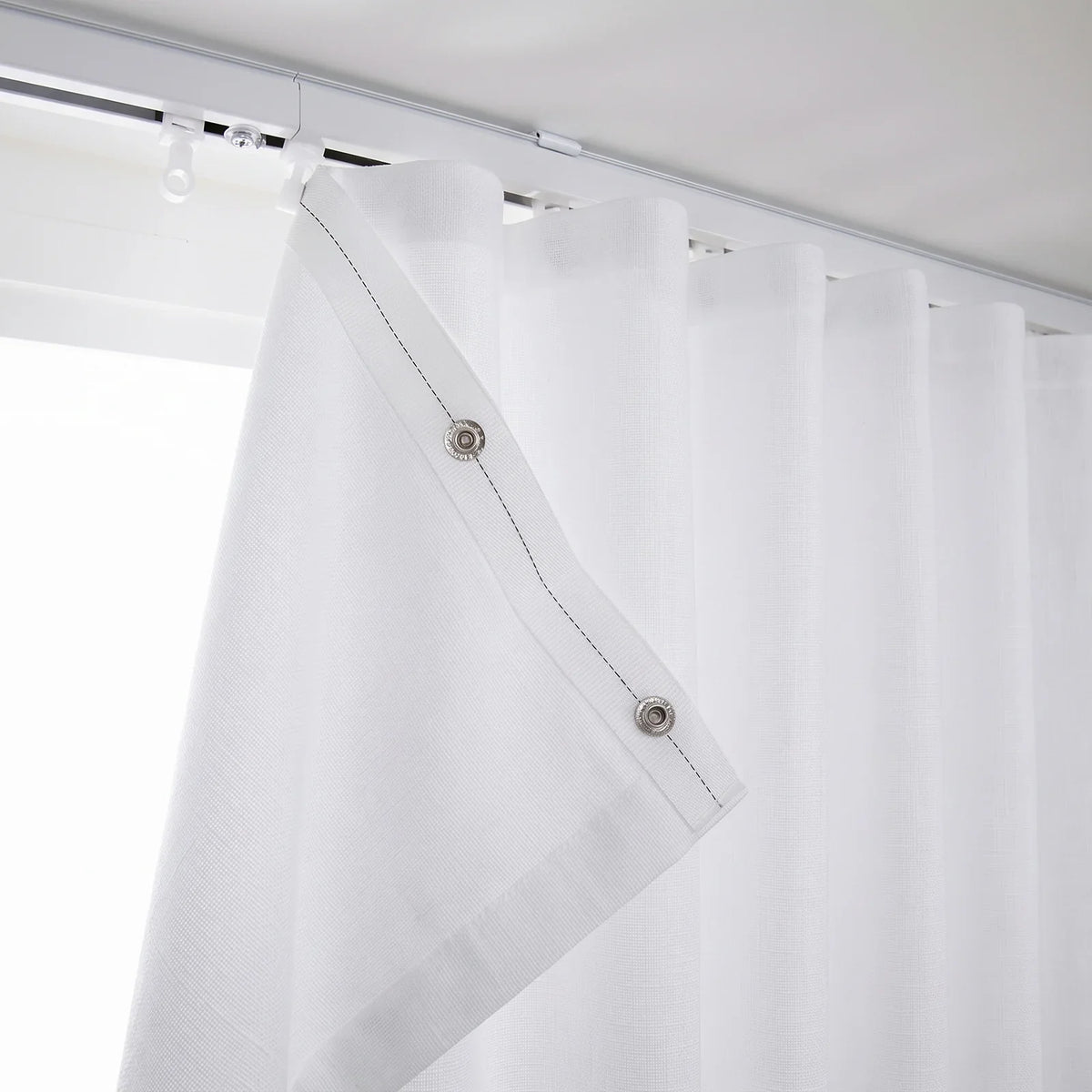 Isabella Cotton S-fold Curtain with Snap Tape - Lora Track