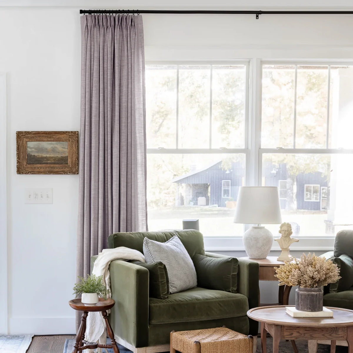 Liz Linen Pleated Curtains