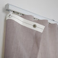 Liz Linen Ripple Fold Drapery with Snap Tape - Lora Track- -TWOPAGES