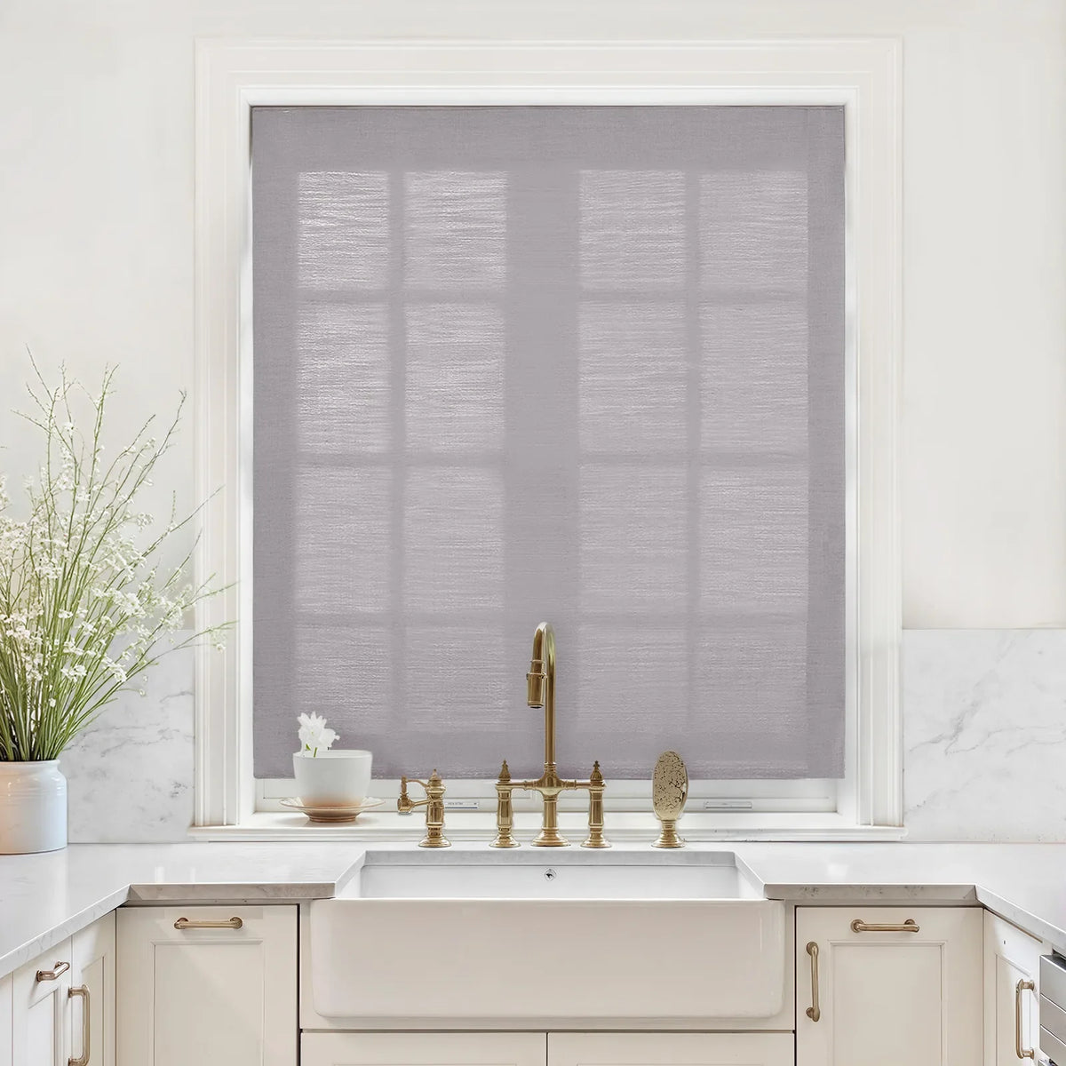 Liz Linen Relaxed Roman Blind Cord Lift