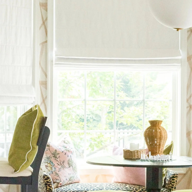 Patti Belgian Linen Roman Blind Cordless