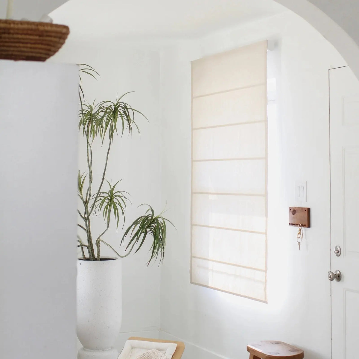 Patti Belgian Linen Roman Blind Cordless