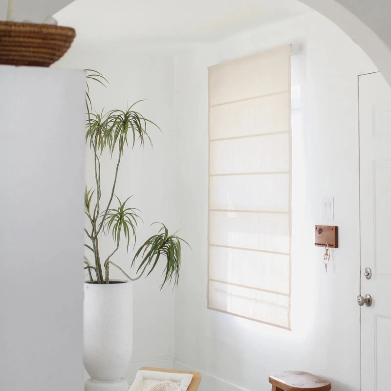 Patti Belgian Linen Roman Blind Cordless