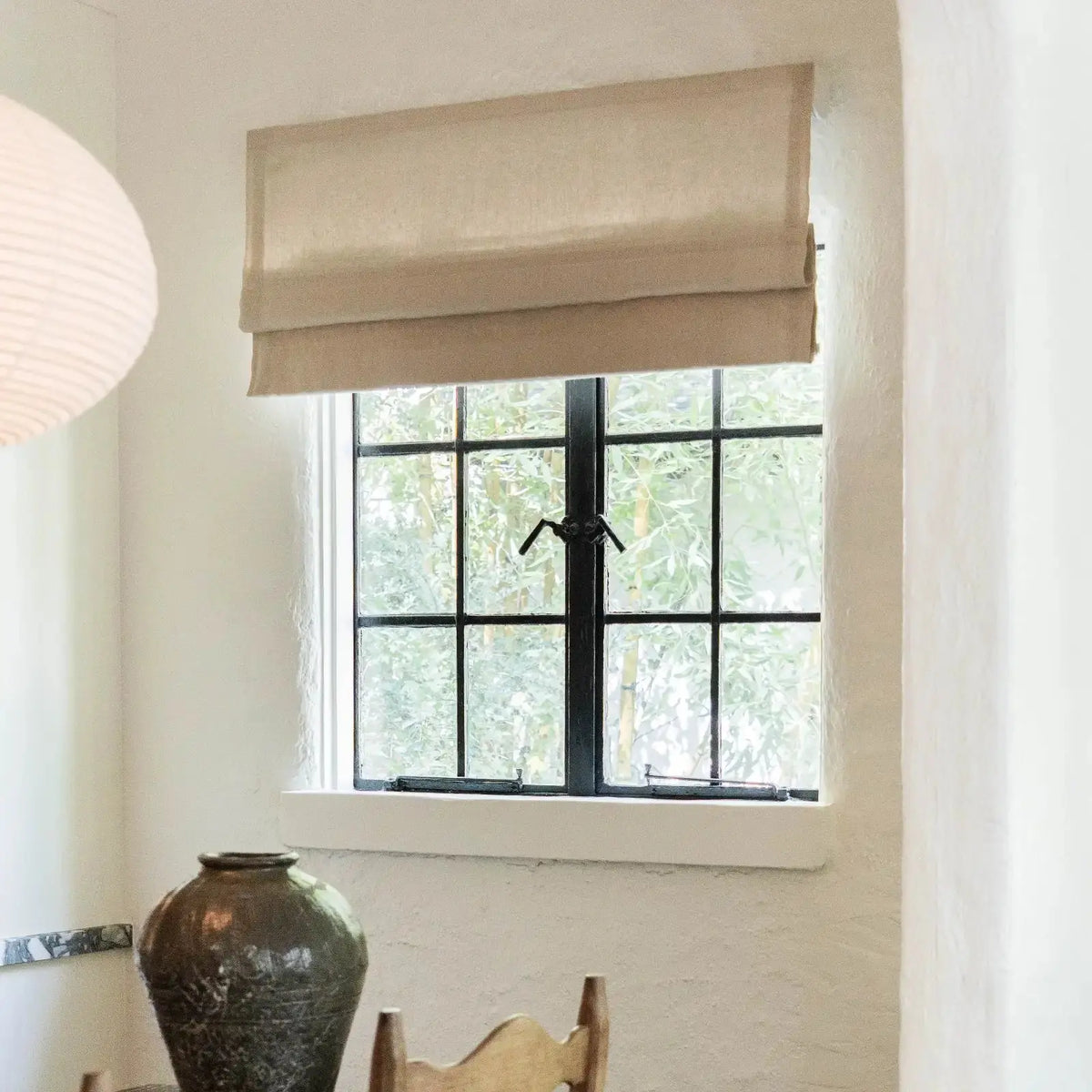 Patti Belgian Linen Roman Blind Cordless