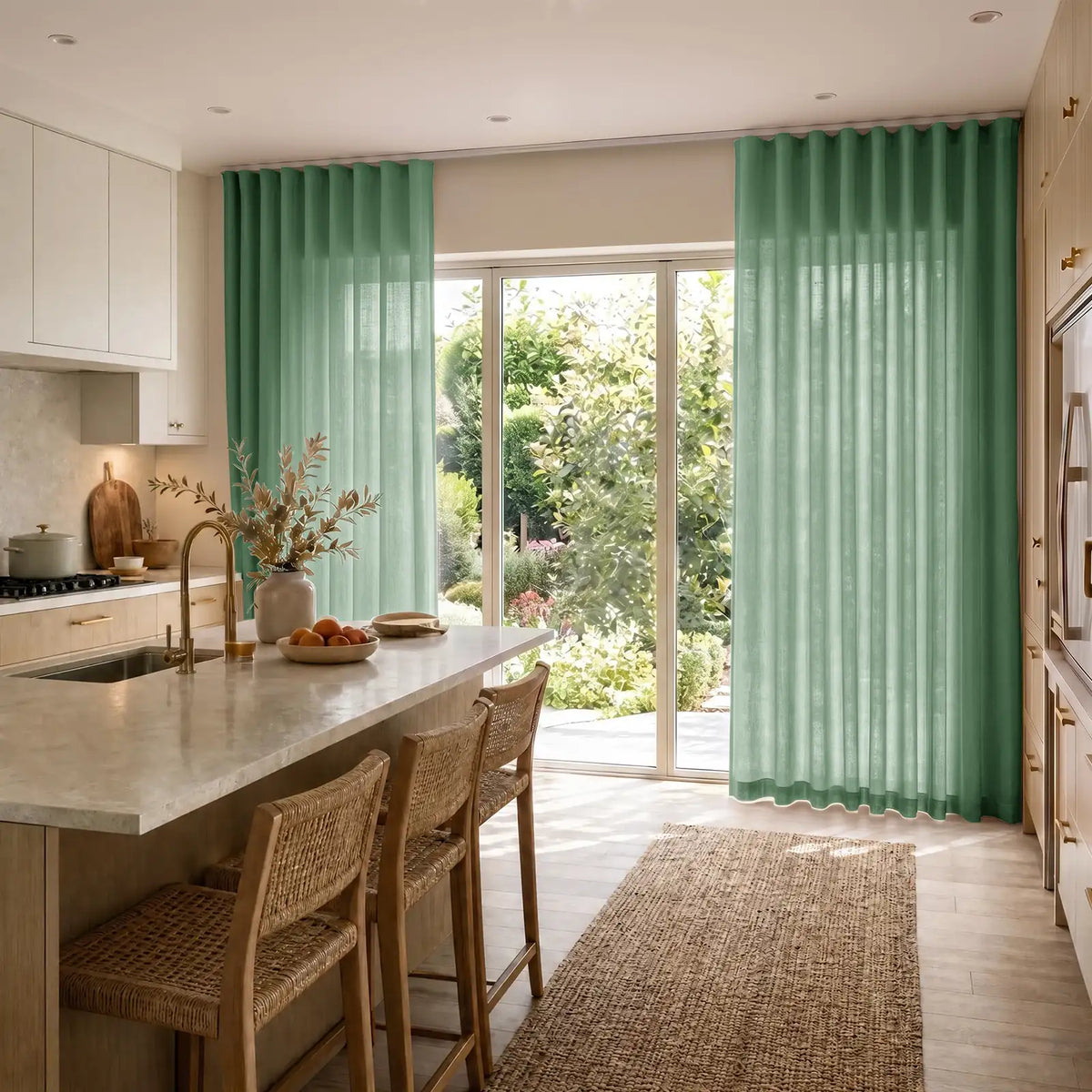 Liz Linen S-fold Curtain with Belt Hook - Lora Track