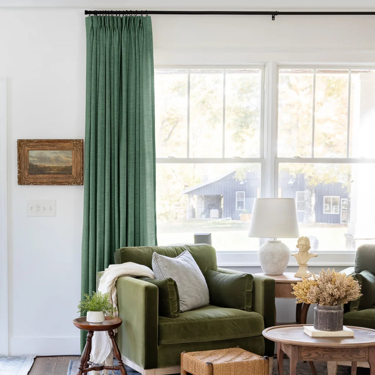 Liz Linen Pleated Curtains