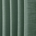 Peacock Liz linen curtains in a close room detail highlighting the linen texture and colour