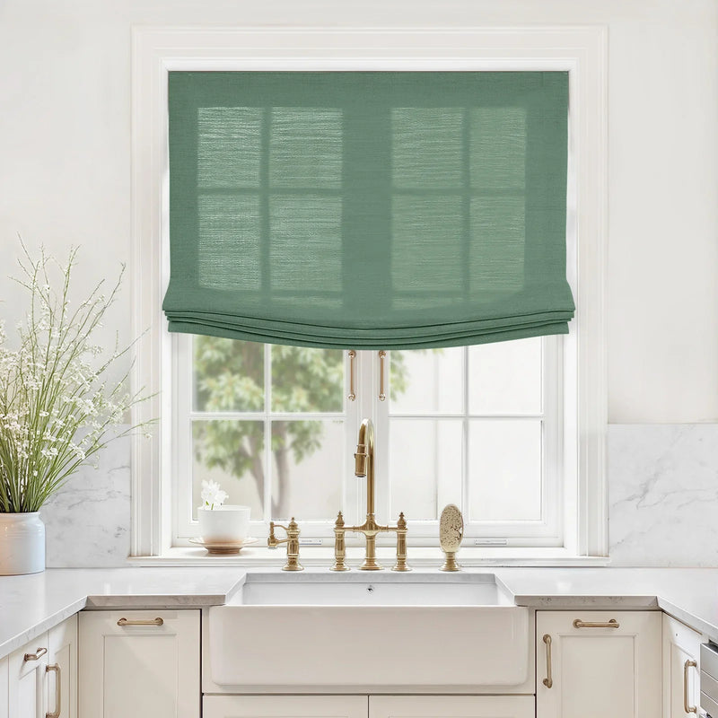Liz Linen Relaxed Roman Blind Cord Lift
