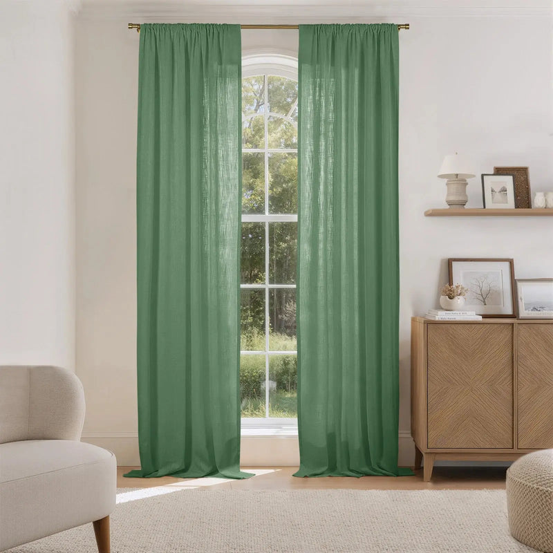 Liz Linen Soft Top Curtains