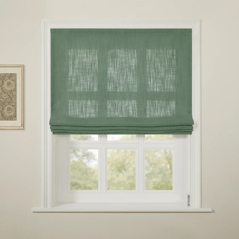 Liz Linen Flat Roman Blind Cord Lift