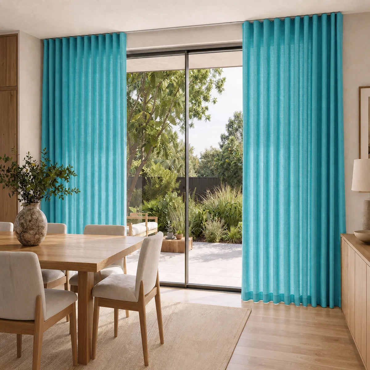 Isabella Cotton S-fold Curtains with Belt Hook - Leo Track