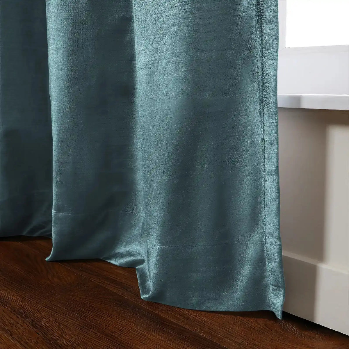 Veda Lustrous Cotton Velvet Pleated Curtains