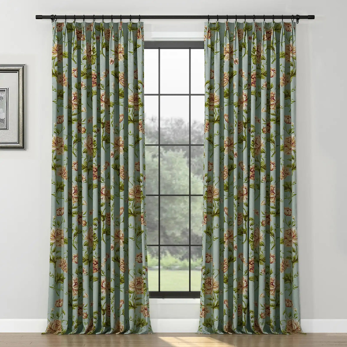 Holly Botanical Boho Pleated Curtains