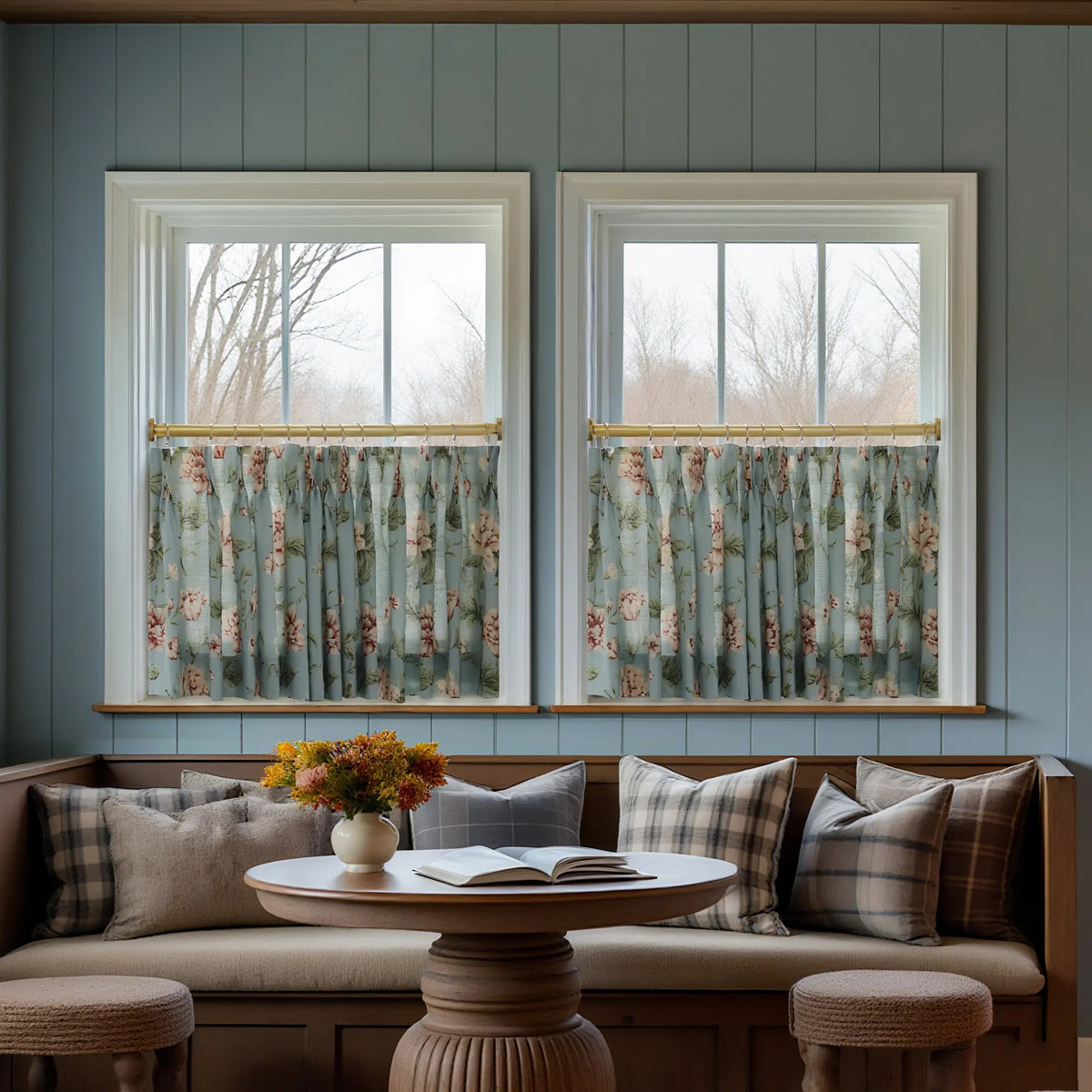 Holly Botanical Boho Pleated Curtains