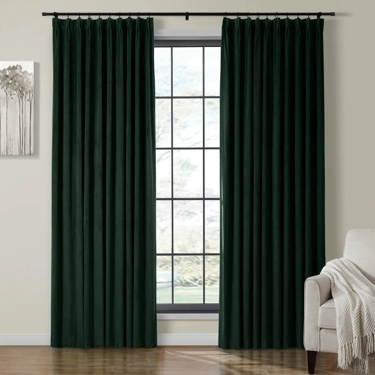 Birkin Velvet Pleated Curtains