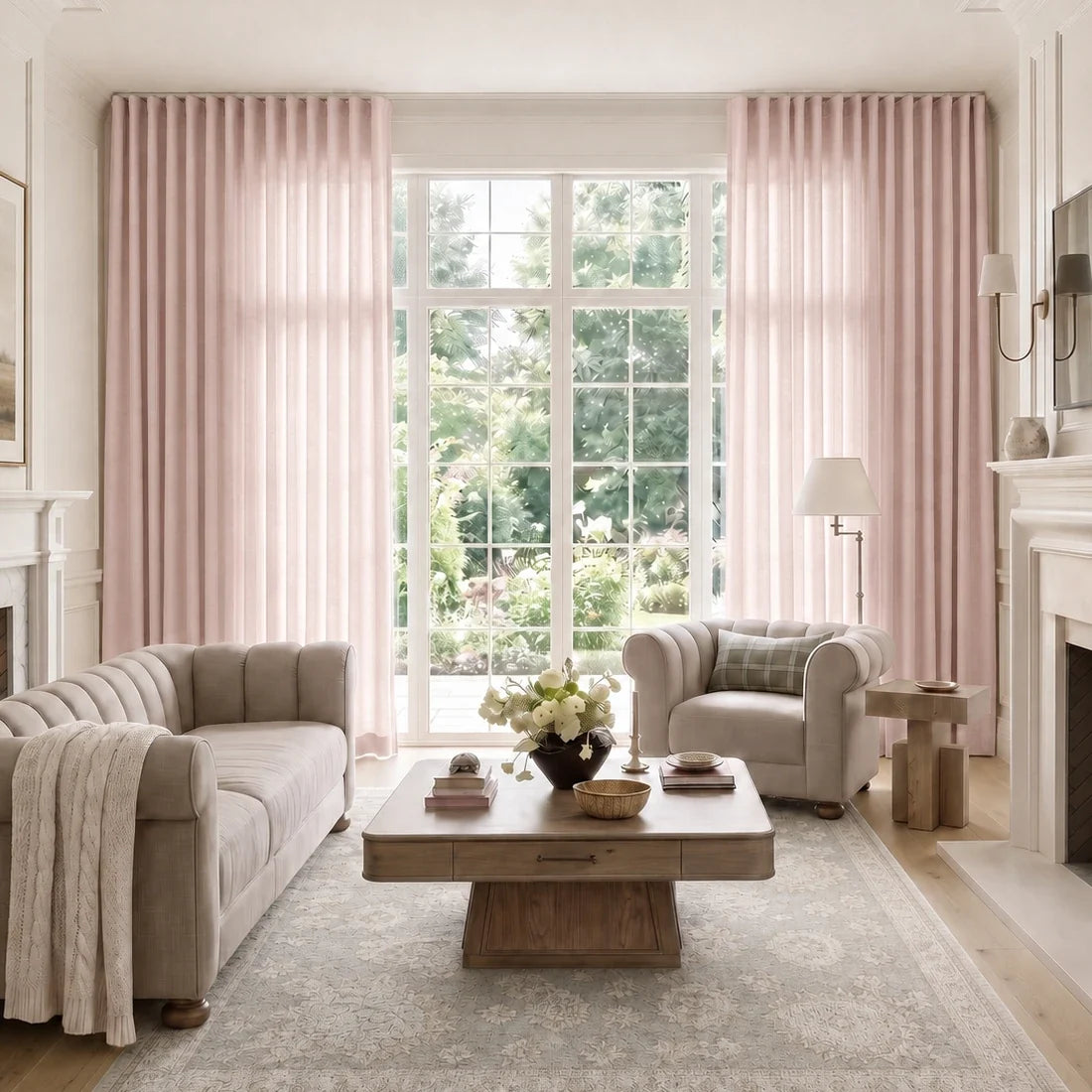 Isabella Cotton S-fold Curtains with Belt Hook - Lora Track