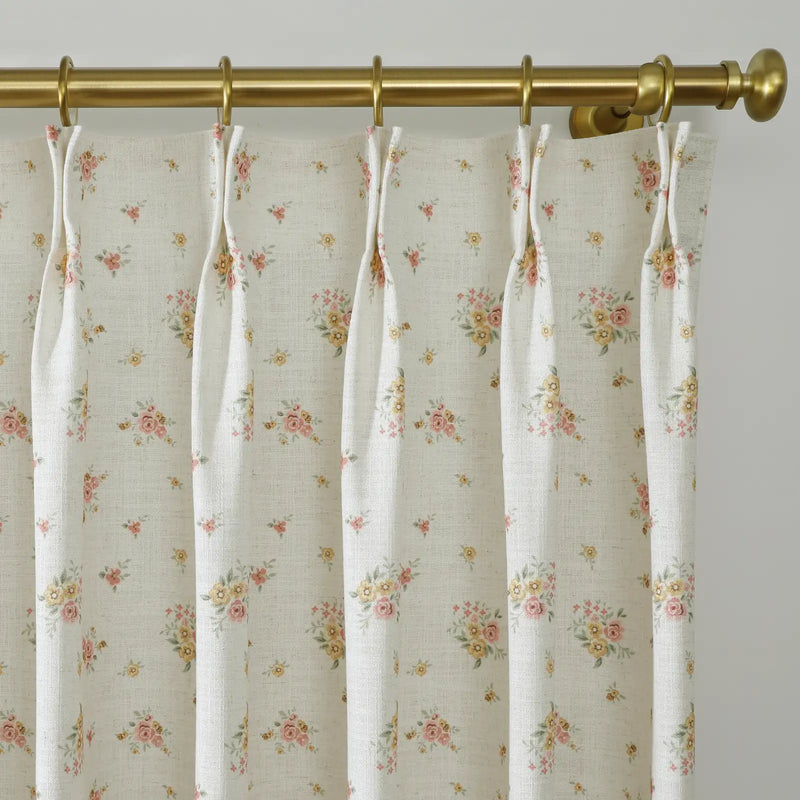 Holly Botanical Boho Pleated Curtains