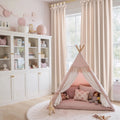 Jawara Textured Linen Cotton Tie Top Curtains