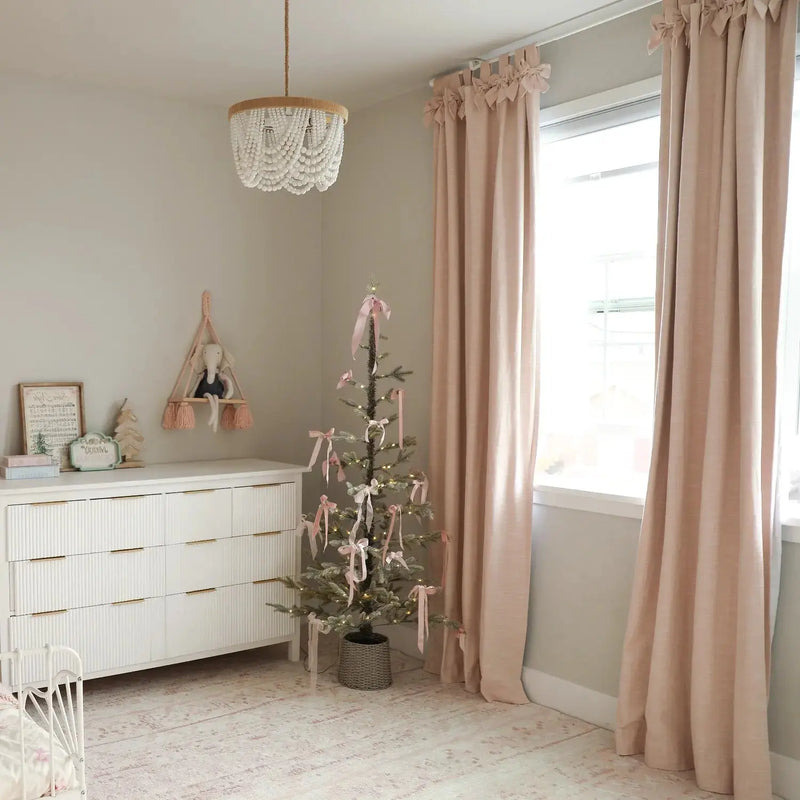 Jawara Textured Linen Cotton Tie Top Curtains