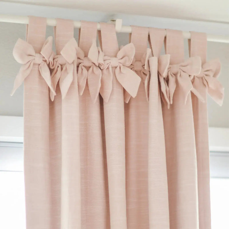 Jawara Textured Linen Cotton Tie Top Curtains