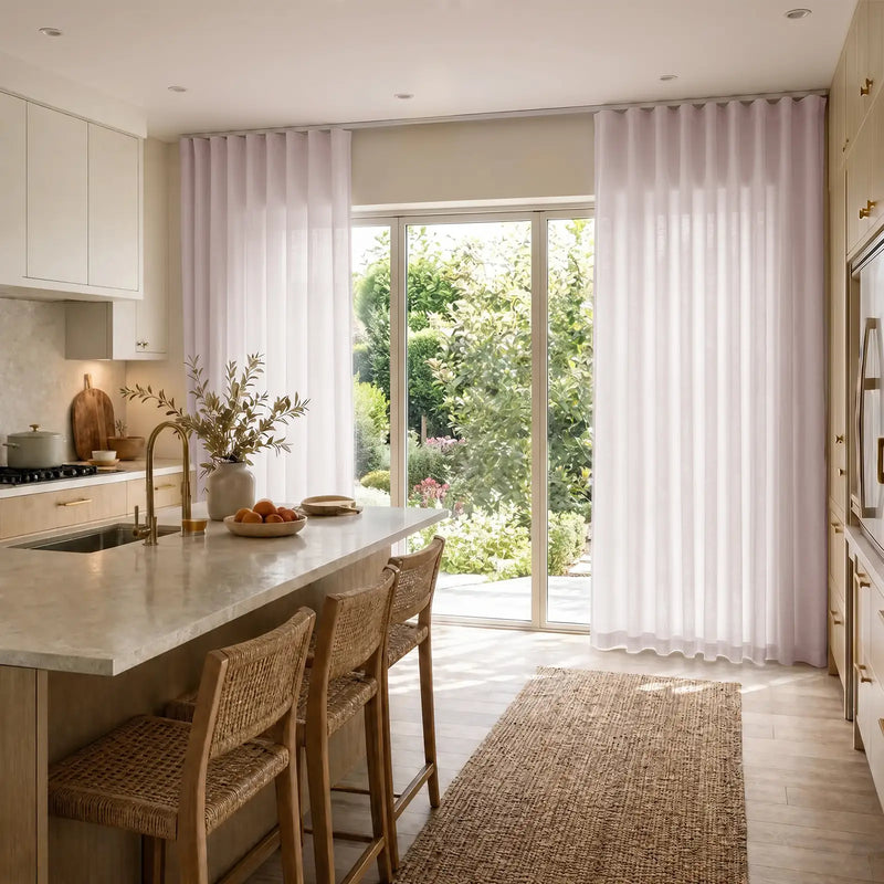 Liz Linen S-fold Curtain with Belt Hook - Lora Track
