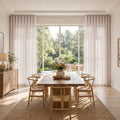 Liz Linen S-fold Curtains with Snap Tape - Lora Track