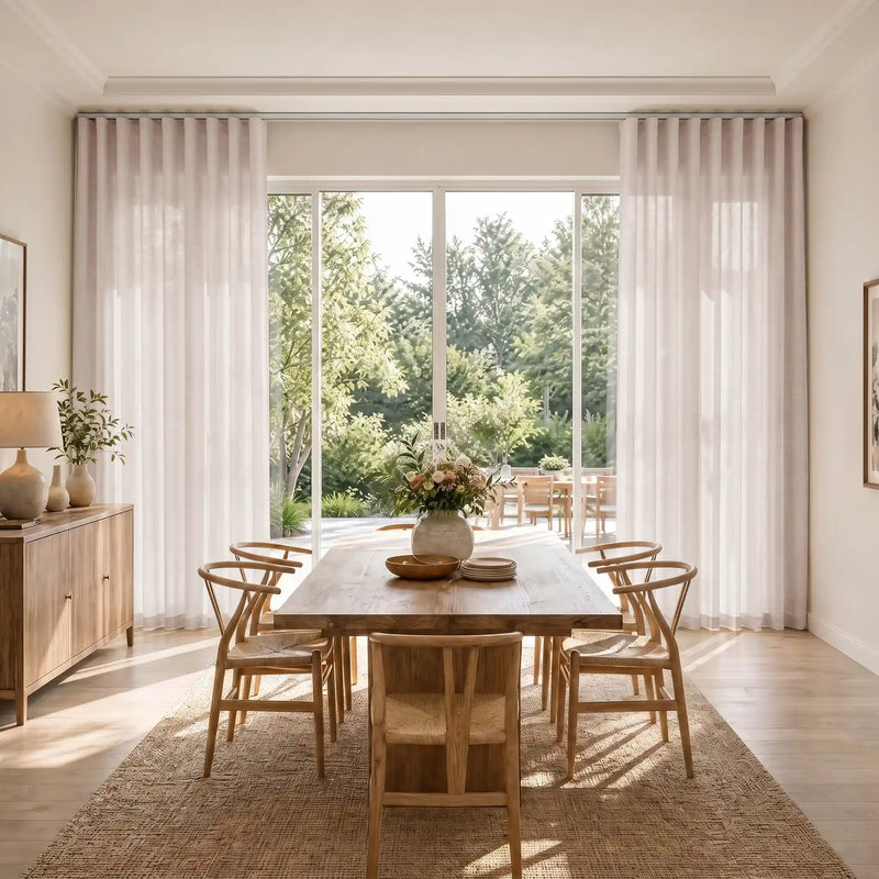 Liz Linen S-fold Curtains with Snap Tape - Lora Track