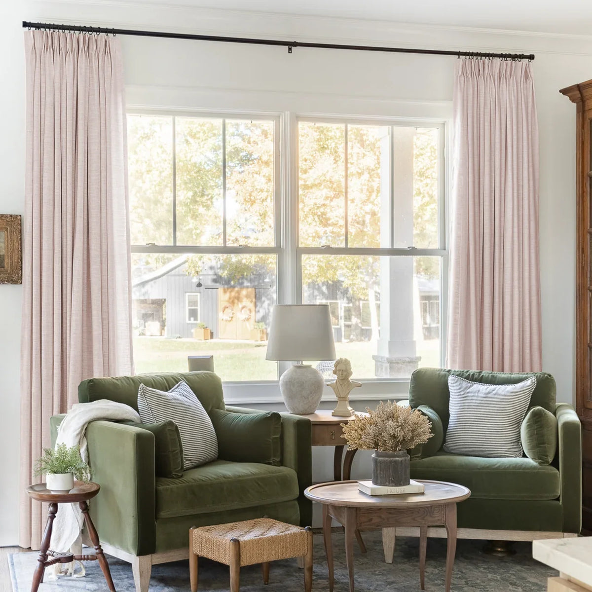Liz Linen Pleated Curtains