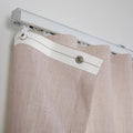 Liz Linen Ripple Fold Drapery with Snap Tape - Lora Track- -TWOPAGES
