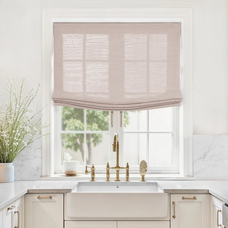 Liz Linen Relaxed Roman Blind Cord Lift