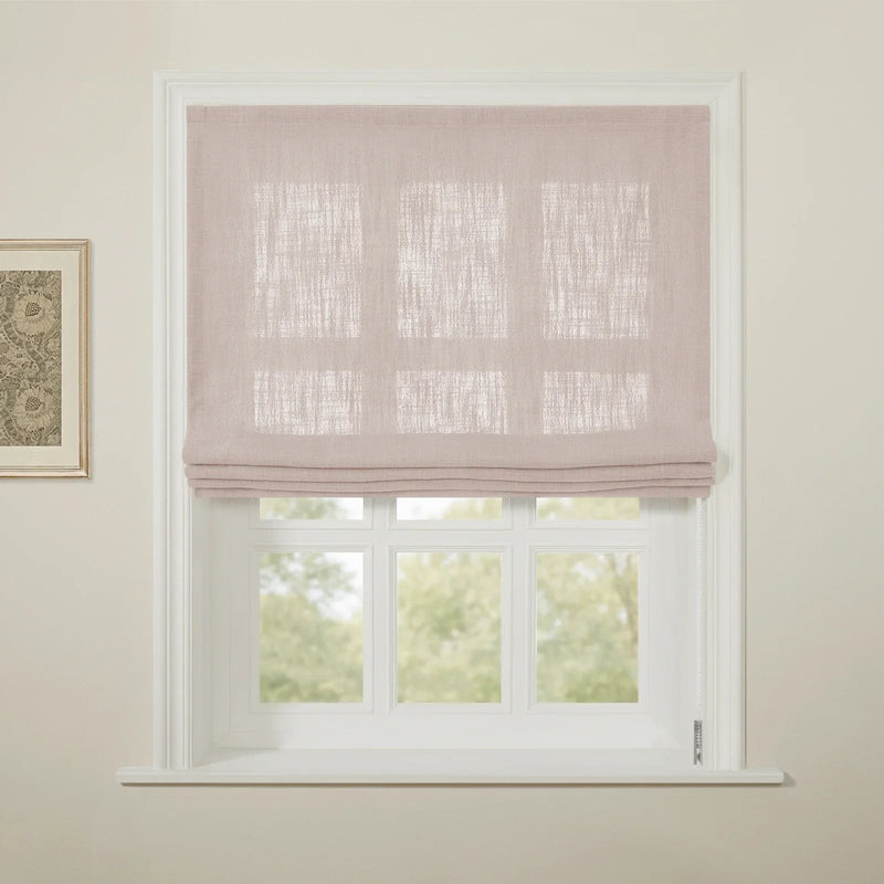 Liz Linen Flat Roman Blind Cord Lift