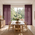 Liz Linen S-fold Curtains with Snap Tape - Lora Track