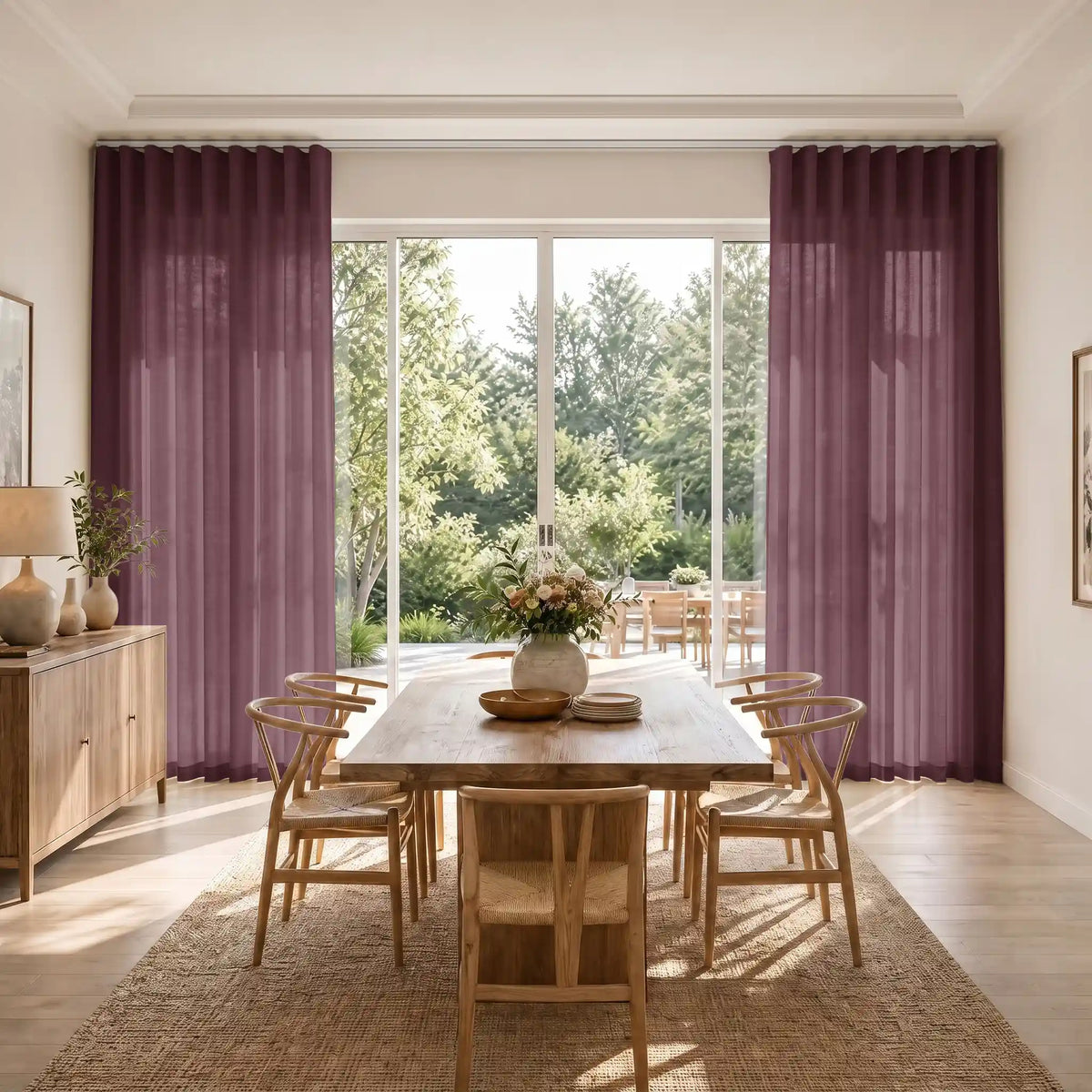 Liz Linen S-fold Curtains with Snap Tape - Lora Track