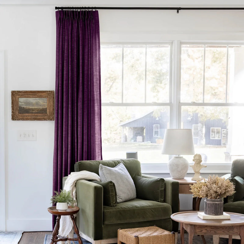 Liz Linen Pleated Curtains