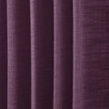 Plum Liz linen curtains in a close room detail highlighting the linen texture and colour