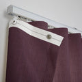 Liz Linen Ripple Fold Drapery with Snap Tape - Lora Track- -TWOPAGES