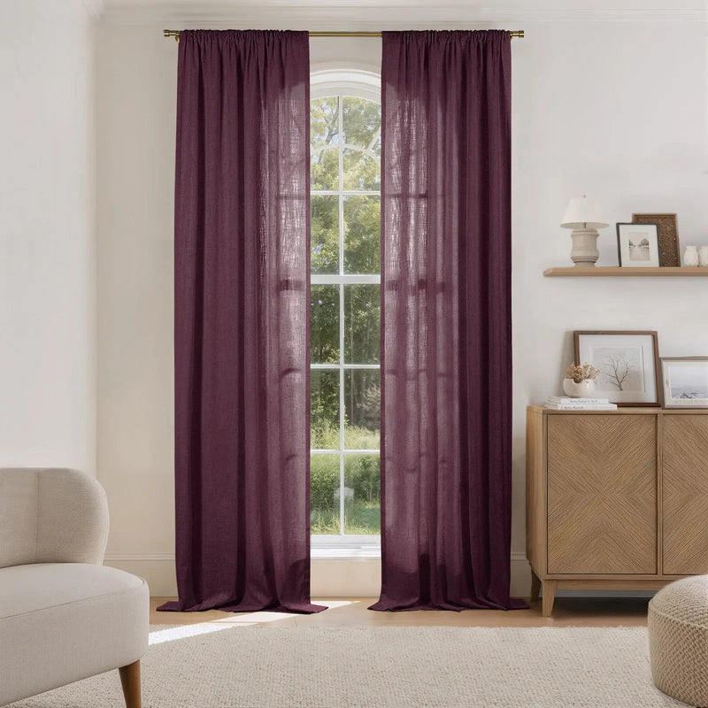 Liz Linen Soft Top Curtains