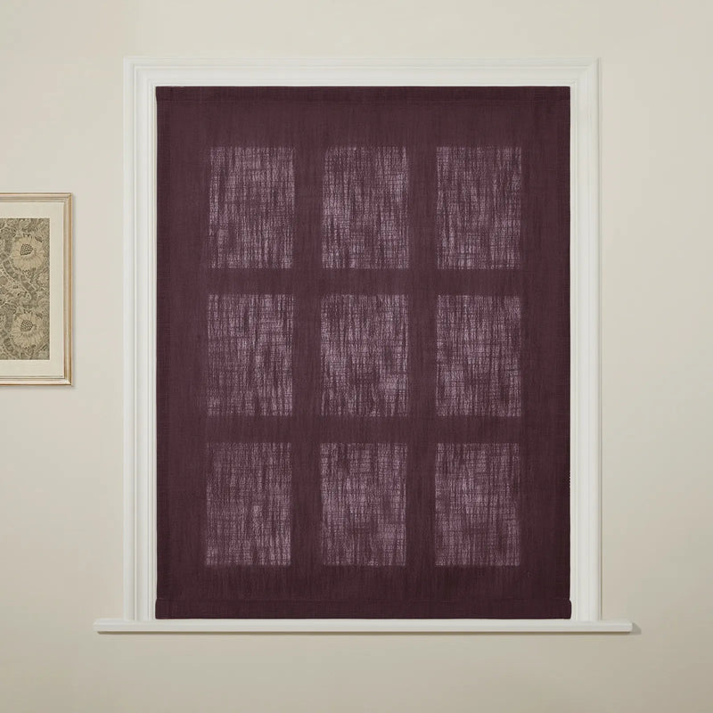 Liz Linen Flat Roman Blind Cord Lift