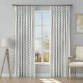Stefana Silber x TWOPAGES Graphic Printed Linen Blend Pleated Curtains